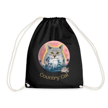 Chat de pays - Sac de sport léger - noir - Devant