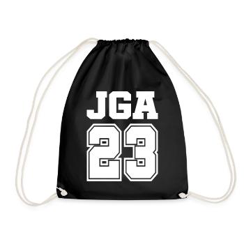 JGA 2023 Junggesellenabschied - Turnbeutel - Schwarz - Vorne