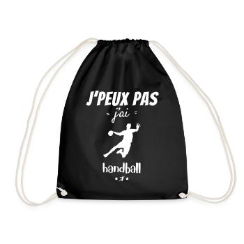 J peux pas j ai handball - Sac de sport léger - noir - Devant