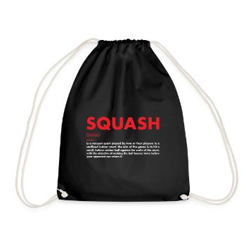 Sport Definition Squash - Turnbeutel - Schwarz - Vorne