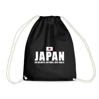 No Helmets No Pads Just Balls Japan Rugby - Turnbeutel - Schwarz - Vorne