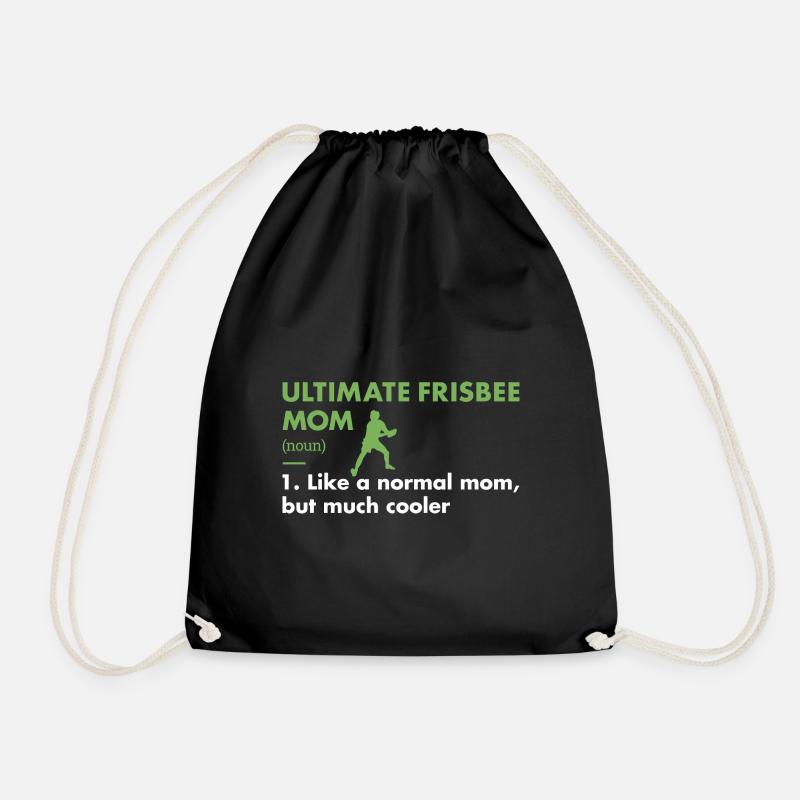 Sport Mom Definition Ultimate Frisbee - Drawstring Bag - black