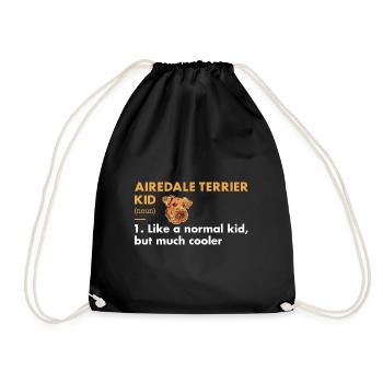Airedale Terrier Kid Définition - Sac de sport léger - noir - Devant