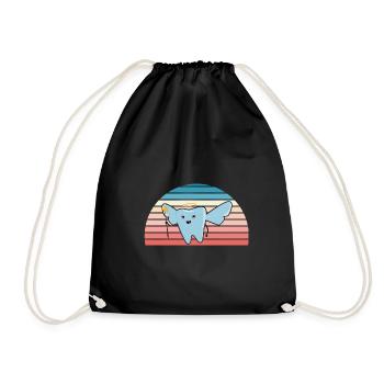 Hygiéniste Retro Sunset Assistant dentaire - Sac de sport léger - noir - Devant