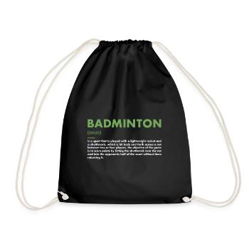 Sport Definition Badminton - Turnbeutel - Schwarz - Vorne