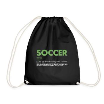 Sport Definition Soccer - Turnbeutel - Schwarz - Vorne