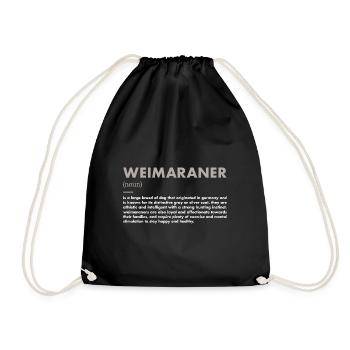 Définition du braque de Weimar - Sac de sport léger - noir - Devant