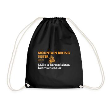 Biker Sister Definition Mountain Biking - Turnbeutel - Schwarz - Vorne