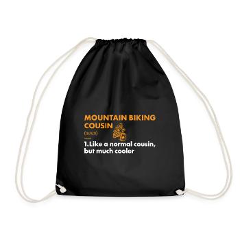 Biker Cousin Definition Mountain Biking - Turnbeutel - Schwarz - Vorne