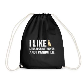 I Like Labrador Retriever And I Cannot Lie - Drawstring Bag - black - Front