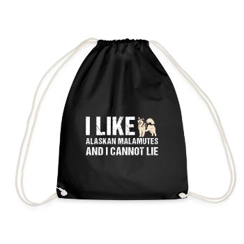 J’aime le Malamute d’Alaska et je ne peux pas mentir - Sac de sport léger - noir - Devant