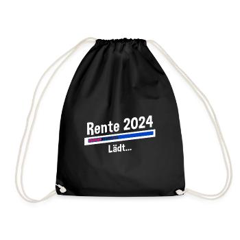 Rente 2024 Lädt... Rente 2024 - Turnbeutel - Schwarz - Vorne