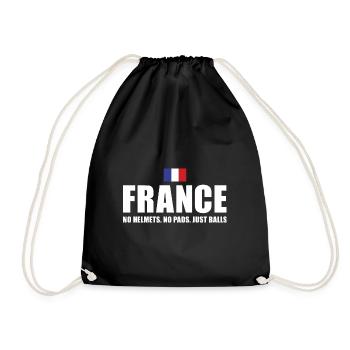 France Pas de casques pas de coussinets juste des ballons France Rugby - Sac de sport léger - noir - Devant