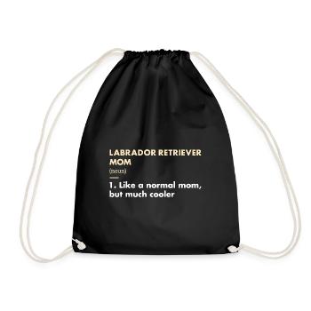 Labrador Retriever Mom Definition - Drawstring Bag - black - Front