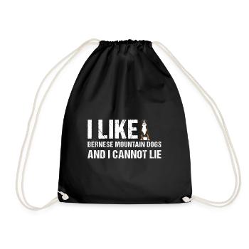 I Like Bernese Mountain Dog And I Cannot Lie - Drawstring Bag - black - Front
