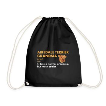 Airedale Terrier Grand-mère Définition - Sac de sport léger - noir - Devant
