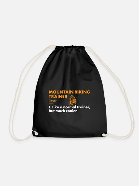 Biker Trainer Definition Mountain Biking - Turnbeutel - Schwarz