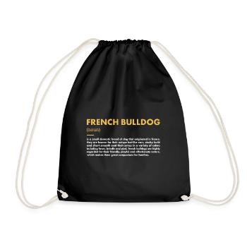 French Bulldog Definition - Drawstring Bag - black - Front