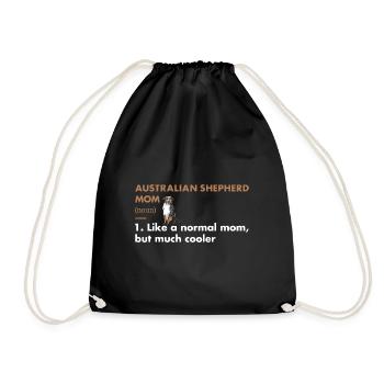 Dog Aussie Mom Definition - Drawstring Bag - black - Front