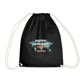Global warming loading - Drawstring Bag - black - Front