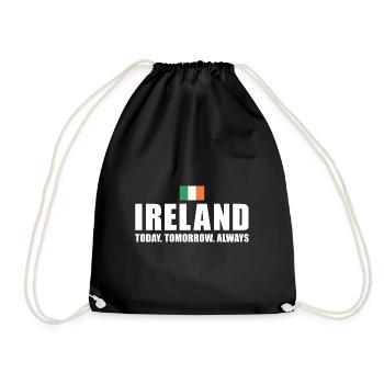 Ireland Today Tomorrow Always Ireland Rugby - Drawstring Bag - black - Front