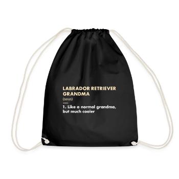 Labrador Retriever Grandma Definition - Drawstring Bag - black - Front