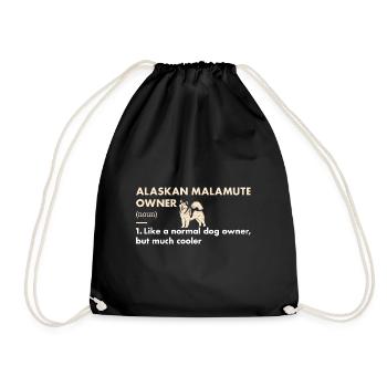 Alaskan Malamute Owner Definition - Drawstring Bag - black - Front