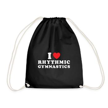 Gymnaste J’adore la gymnastique rythmique - Sac de sport léger - noir - Devant