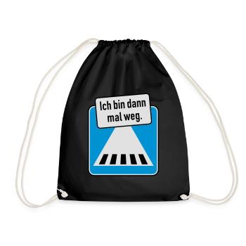 Je pars. - Sac de sport léger - noir - Devant
