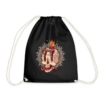 Skull - Drawstring Bag - black - Front
