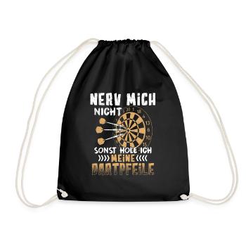 Dart Shirt · Darts · Darten · Nerv mich nicht - Turnbeutel - Schwarz - Vorne