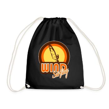 Windsurfer - Turnbeutel - Schwarz - Vorne