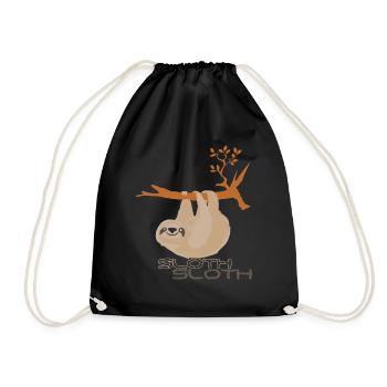 Paresseux Faultier - Sac de sport léger - noir - Devant