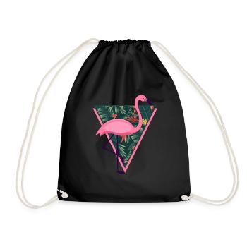 Flamingo Tropical - Sac de sport léger - noir - Devant