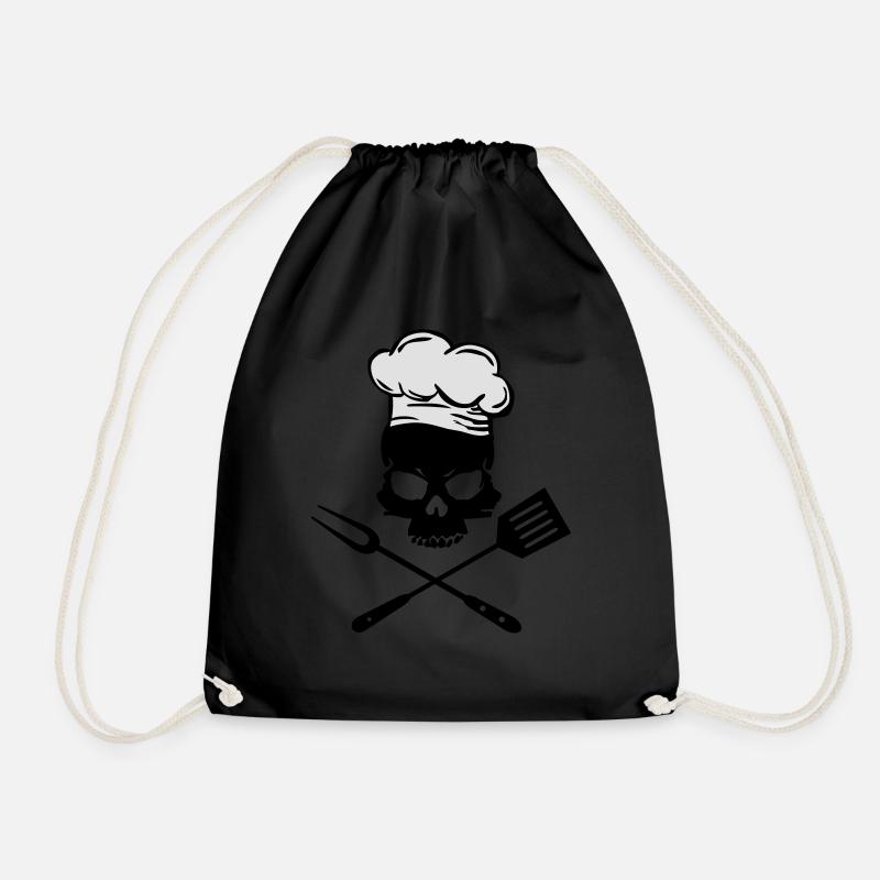 Grill Skull - Turnbeutel - Schwarz