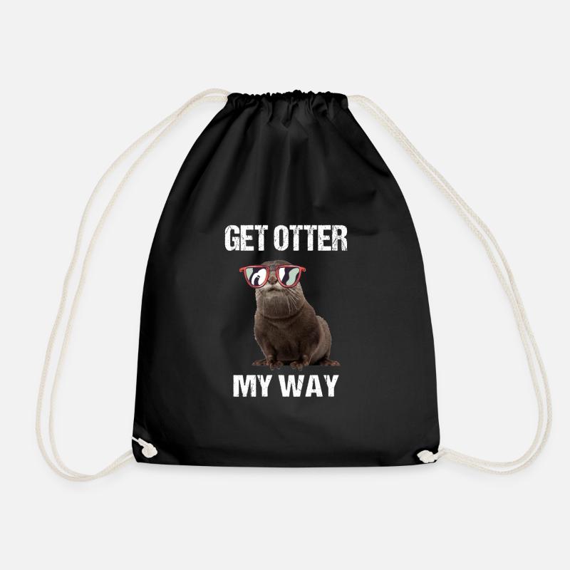 Otter Fischotter Seeotter Geschenkidee Tiere - Turnbeutel - Schwarz