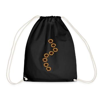 Gardening Garden Sunflower Gardener Gift - Drawstring Bag - black - Front