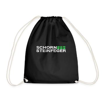 Schornsteinfeger Geschenk Schornstein Kamin - Turnbeutel - Schwarz - Vorne
