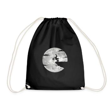 Moto motocross moto de pleine lune conduire moto - Sac de sport léger - noir - Devant