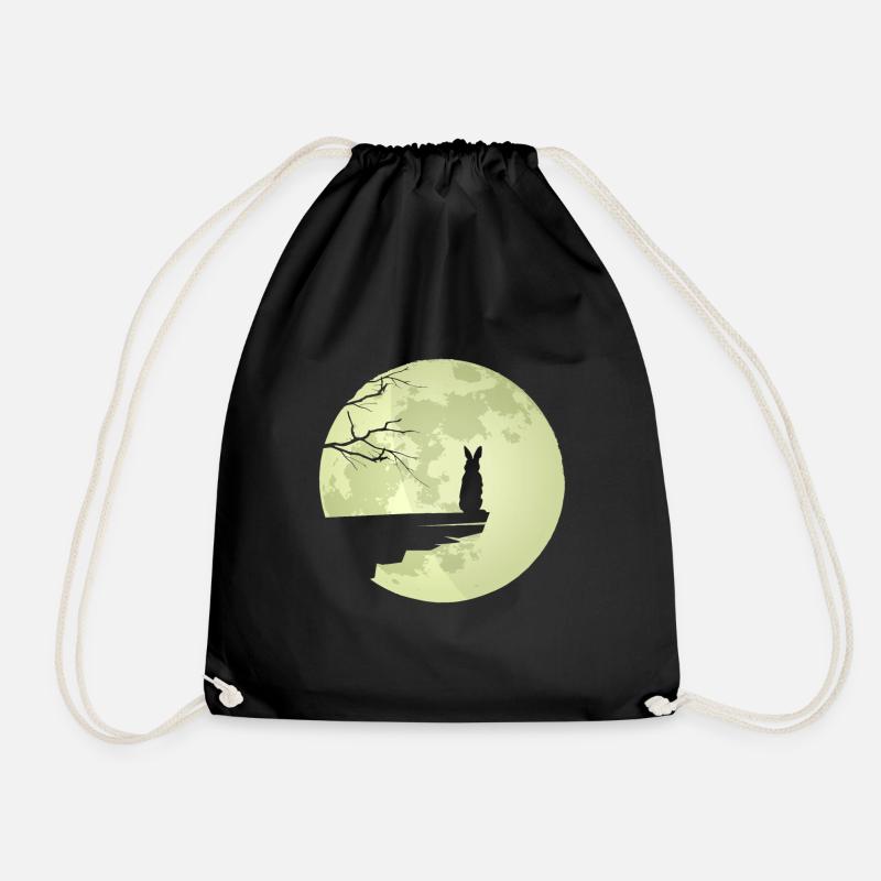 Lièvre lune Lapin lapin lapin de Pâques lapin - Sac de sport léger - noir