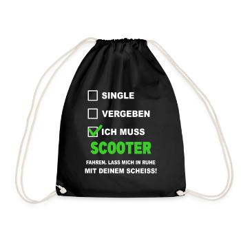 Scooter Stunt Scooter Tretroller Roller E-Scooter - Turnbeutel - Schwarz - Vorne