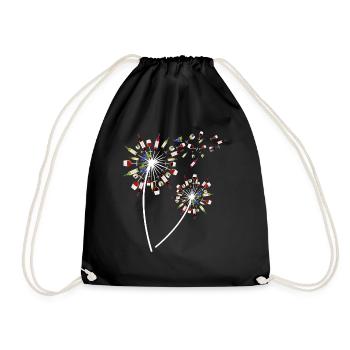 Vin Pusteblume Pissenlit Amateur de vin Cadeau - Sac de sport léger - noir - Devant