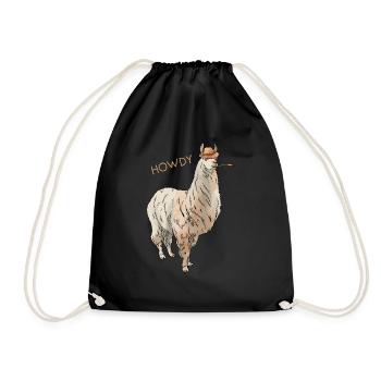 Lama - Drawstring Bag - black - Front