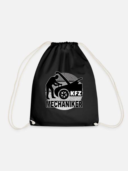 KFZ Mechaniker Automechaniker - Turnbeutel - Schwarz