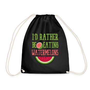 Manger des pastèques Melons d'été tropicaux - Sac de sport léger - noir - Devant