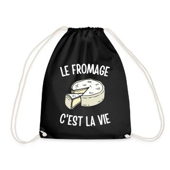 Le fromage c'est la vie - Sac de sport léger - noir - Devant