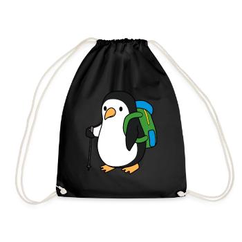 Netter Pinguin Wildlife Natur Wandern Abenteuer - Turnbeutel - Schwarz - Vorne