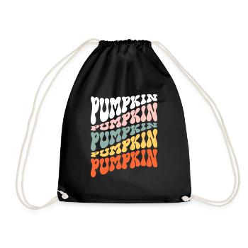 Groovy Pumpkin, texte rétro - Sac de sport léger - noir - Devant