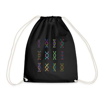 Génétique de l’ADN biologie souche - Sac de sport léger - noir - Devant