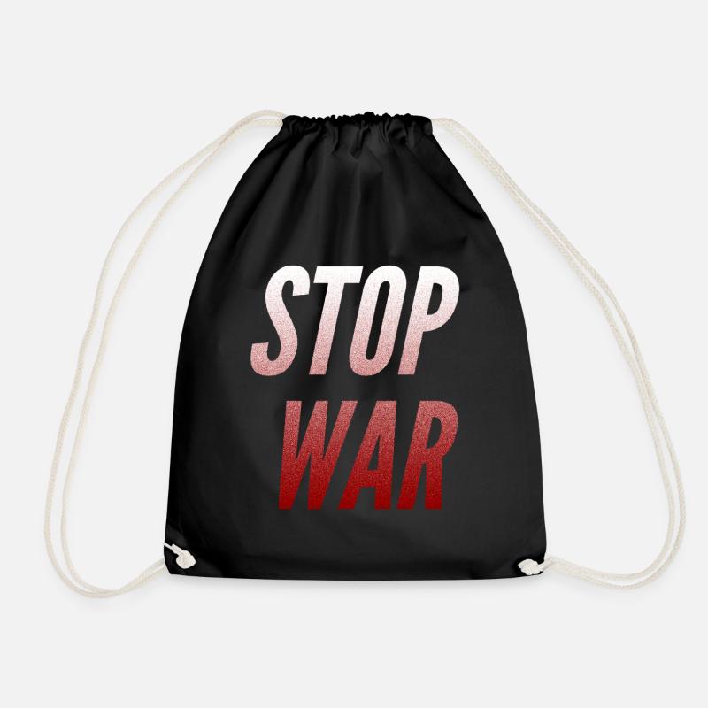 Stop War - Turnbeutel - Schwarz